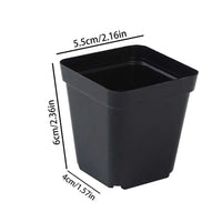 Seedling Pots 50Pcs Square Plant Seeding- Planting Cup Plastic Deep Nursery Tree Pot Flower Plant Container Pot Garden Grow Quick Pick Grocers