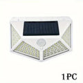 1PC Solar Light Outdoor 100 LED Wall Lamp PIR Motion Sensor Lamp Waterproof Stairs Lights for Courtyard Garden Street Decoration Quick Pick Grocers