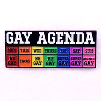 Rainbow LGBT Encourage Letters Metal Enamel Badge Gay Lesbian Asexual Transgender Adaptive Lapel Pin Jewelry Gifts Accessories Quick Pick Grocers