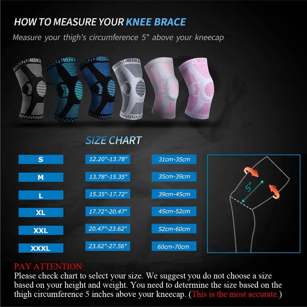 NEENCA Copper Knee Brace Knee Support with Patella Gel Pad &Side Stabilizers for Knee Pain Sport Arthritis ACL Joint Pain Relief Quick Pick Grocers