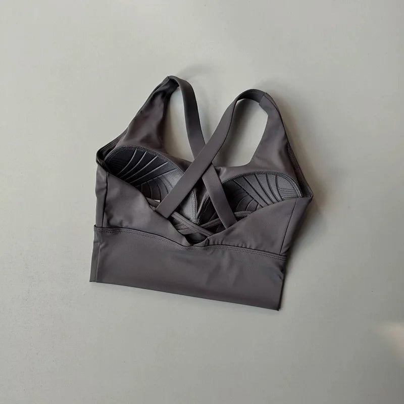 Shockproof High-Intensity Exercise Fitness Bra All-In-One Cup Running Gathered Yoga Beauty Back Breathable Sports Bra for Women Quick Pick Grocers