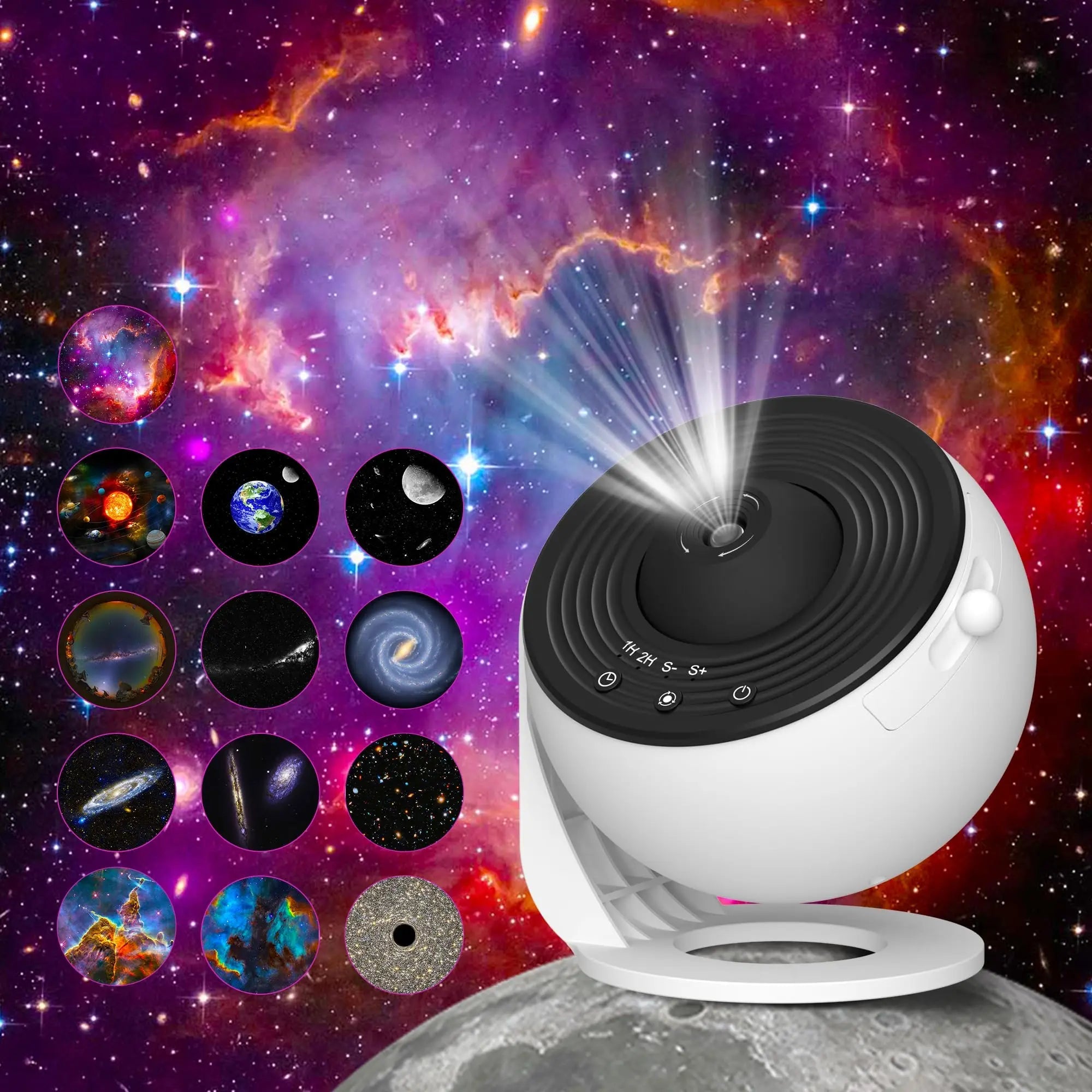 Night Light Galaxy Projector Starry Sky Projector 360° Rotate Planetarium Lamp For Kids Bedroom Valentines Day Gift Wedding Deco Quick Pick Grocers
