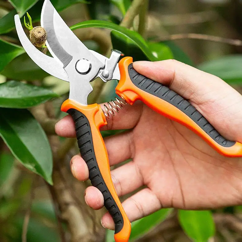 190mm Straight Head Pruning Shears Non-slip HandleStainless Steel Outils Manuels Household Bonsai Garden Scissors Pruing Shear