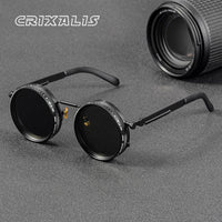 CRIXALIS Polarized Round Sunglasses ND9 Adjustable Dimming Men Women Retro Punk Men's Fishing Eyeglasses Outdoor Shades UV400 Quick Pick Grocers