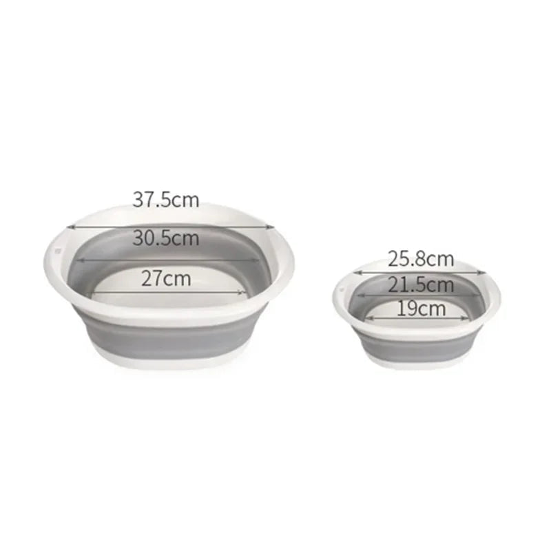 Plastic Folding Wash Basin, Portable Laundry Tub for Home, Bathroom, Kitchen, Adult & Baby Bath Basin, Travel Wash Basket Quick Pick Grocers