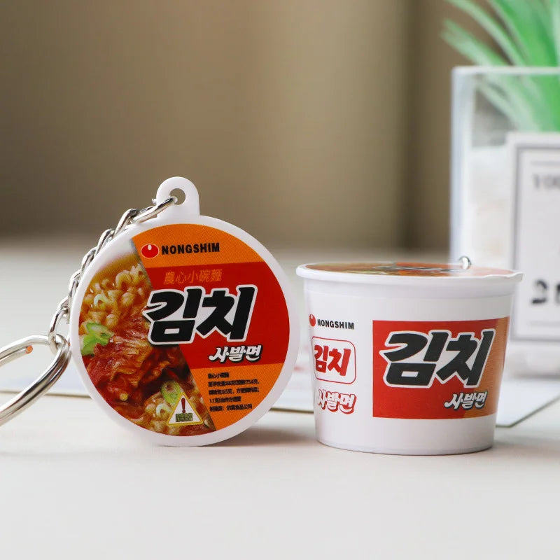 Simulation Instant Noodles Keychain On The Phone Mini Snacks Pendant Bag Pendant Christmas Gifts For The New Year Econic Blanks