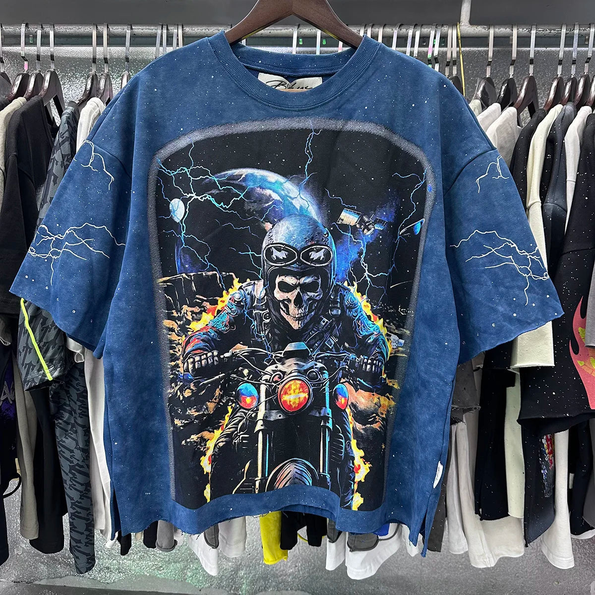 Shinning Bling Diamond Short Sleeve Cropped T-shirt for Men and Women Crew Neck Rhinestone Loose Cotton Summer Tshirts Oversized Quick Pick Grocers