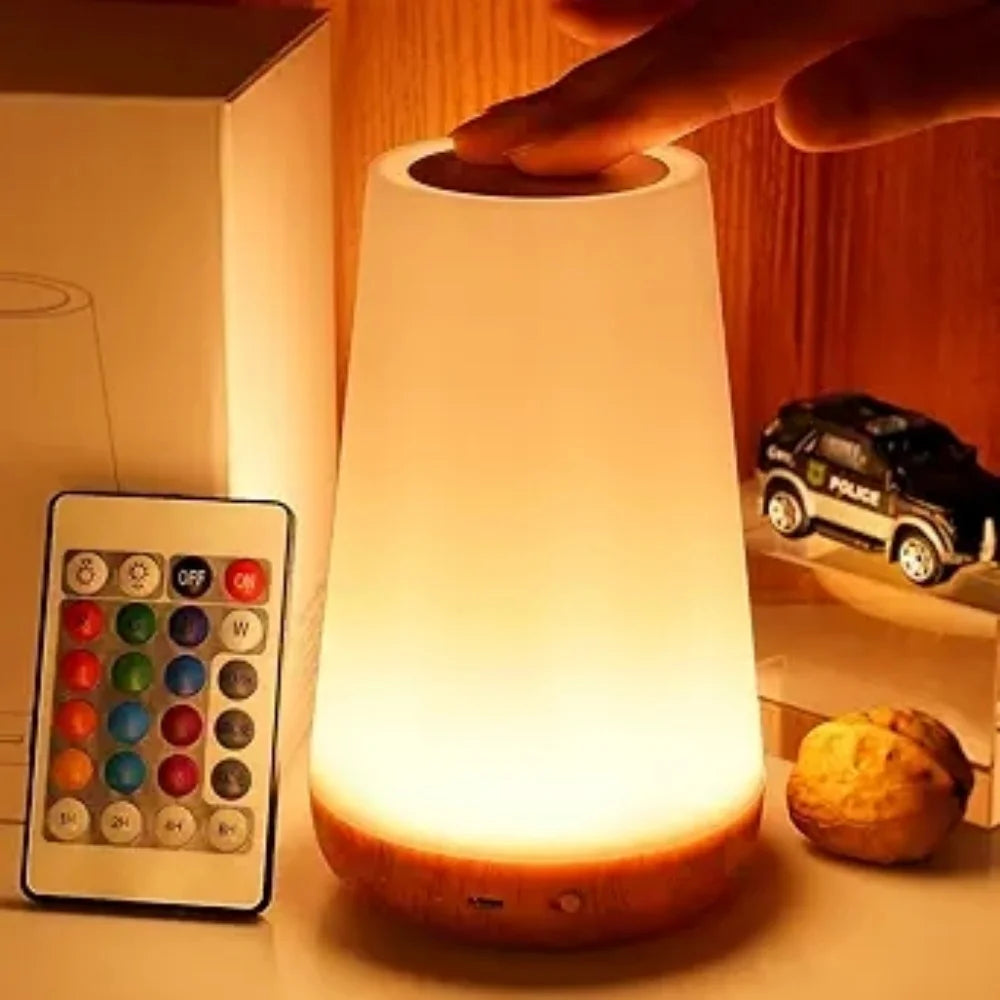 Usb Rechageable Dimmable Touch Lamp Bedroom Portable Table Bedside Night Lamp 13 RGB Colors Night Lights Baby Kids Night Light Quick Pick Grocers