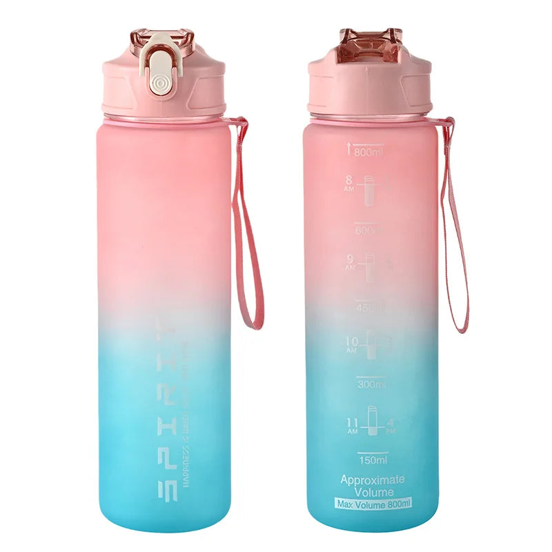 1PCS 800ML Large Capacity Sports Water Bottle Leak Proof Colorful Plastic Cup Drinking Outdoor Travel Portable Gym Fitness Jugs Econic Blanks