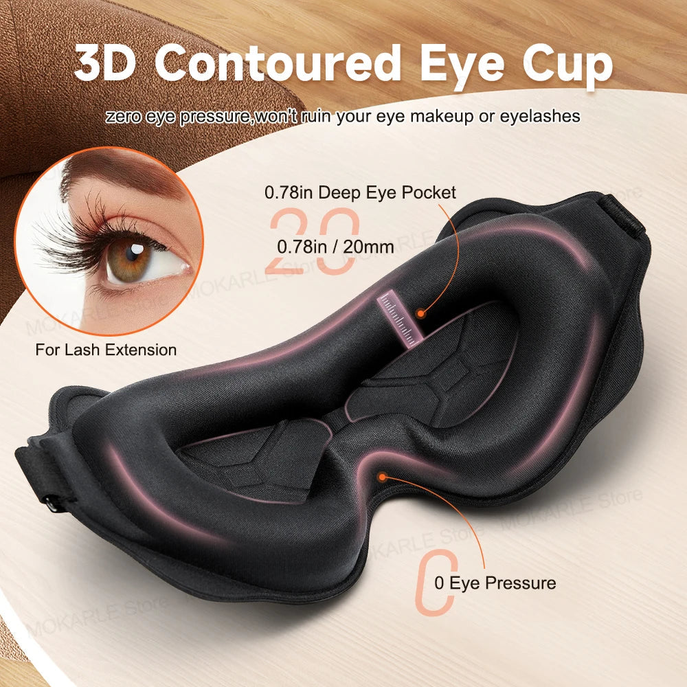 3D Sleeping Mask Block Out Light Sleep Mask For Eyes Soft Sleeping Aid Eye Mask for Travel Eyeshade Night Breathable Slaapmasker Quick Pick Grocers