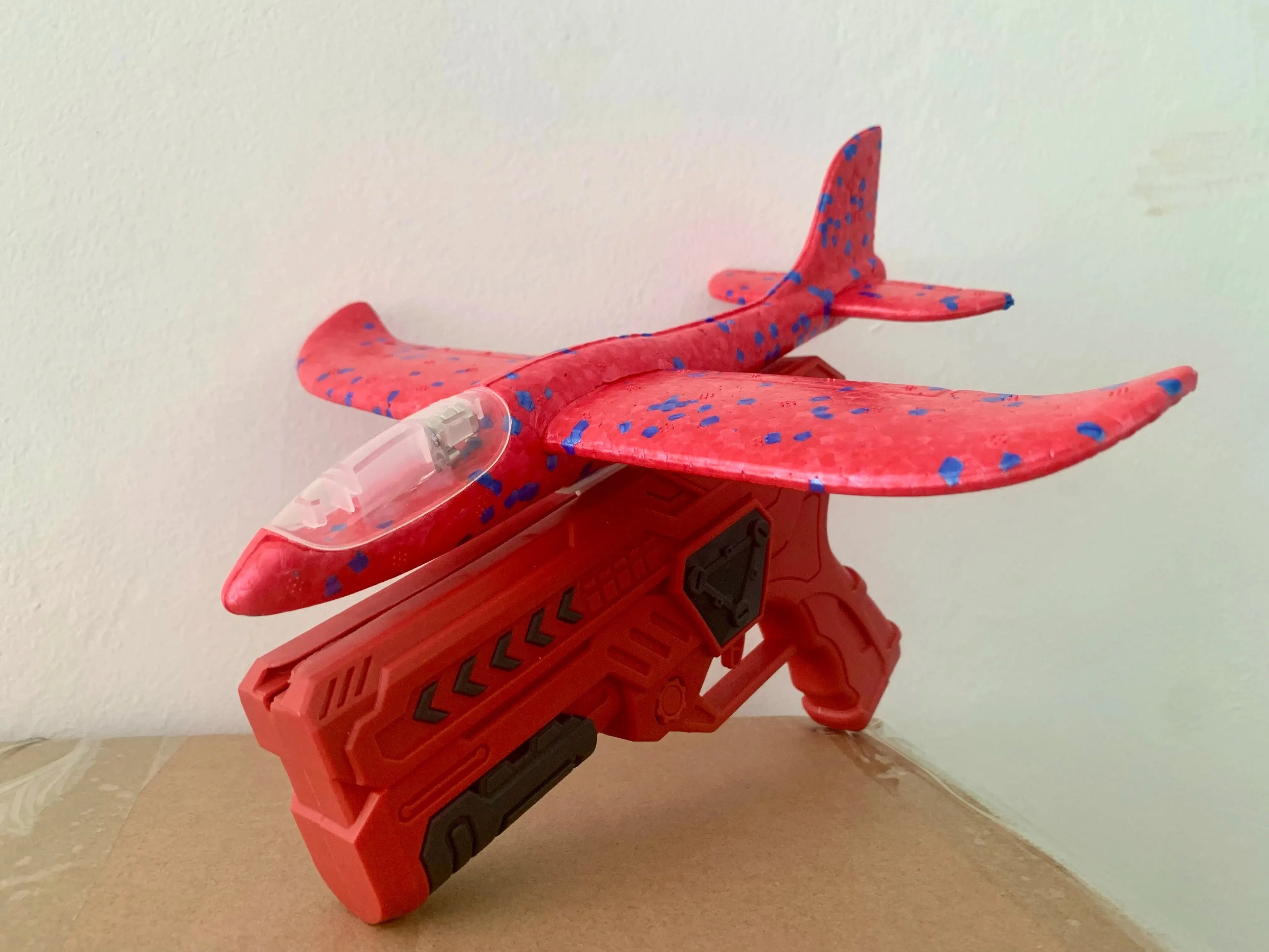 Glowing Foam Aircraft 10M Launcher Catapult Glider Aircraft Gun Toy Children's Outdoor Game Bubble Model Shooting Flying Roundab Quick Pick Grocers
