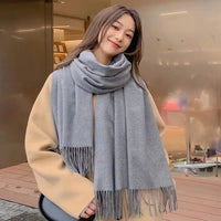 New Black Scarf Cashmere Woman Wool Ladies Scarf Warm Checkered Scarf Women's Winter Scarves Autumn XWJ07 Quick Pick Grocers