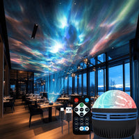 LED Night Light 7 Colors Starry Sky Projector Light Northern Aurora Ambient Light with Remote USB Auto Rotate for Bedroom Decor Quick Pick Grocers