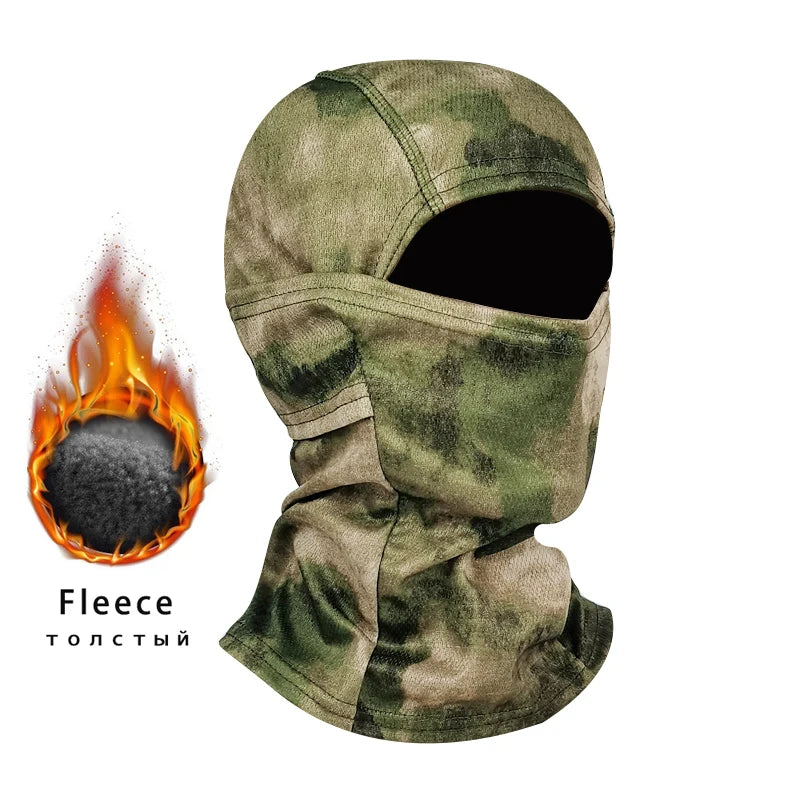 Winter Fleece Warm Camouflage Balaclava Outdoor Cold-proof Ski Cycling Full Face Mask Motorcycle Mask Helmet Lining Econic Blanks