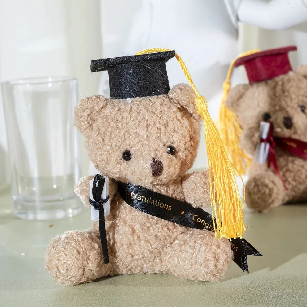 Doctor's Clothing Teddy Bear Doll Plush Toy Small Sitting Doctor Bear Doll Pendant Boys Girls Students Graduation Birthday Gifts Econic Blanks