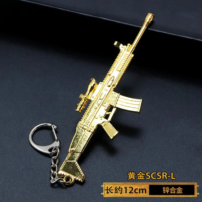 1pc Toy Gun Keychain, Alloy Toy Gun Model Pendant Car Key Chain Car Key Ring Gift For Men Boys Quick Pick Grocers
