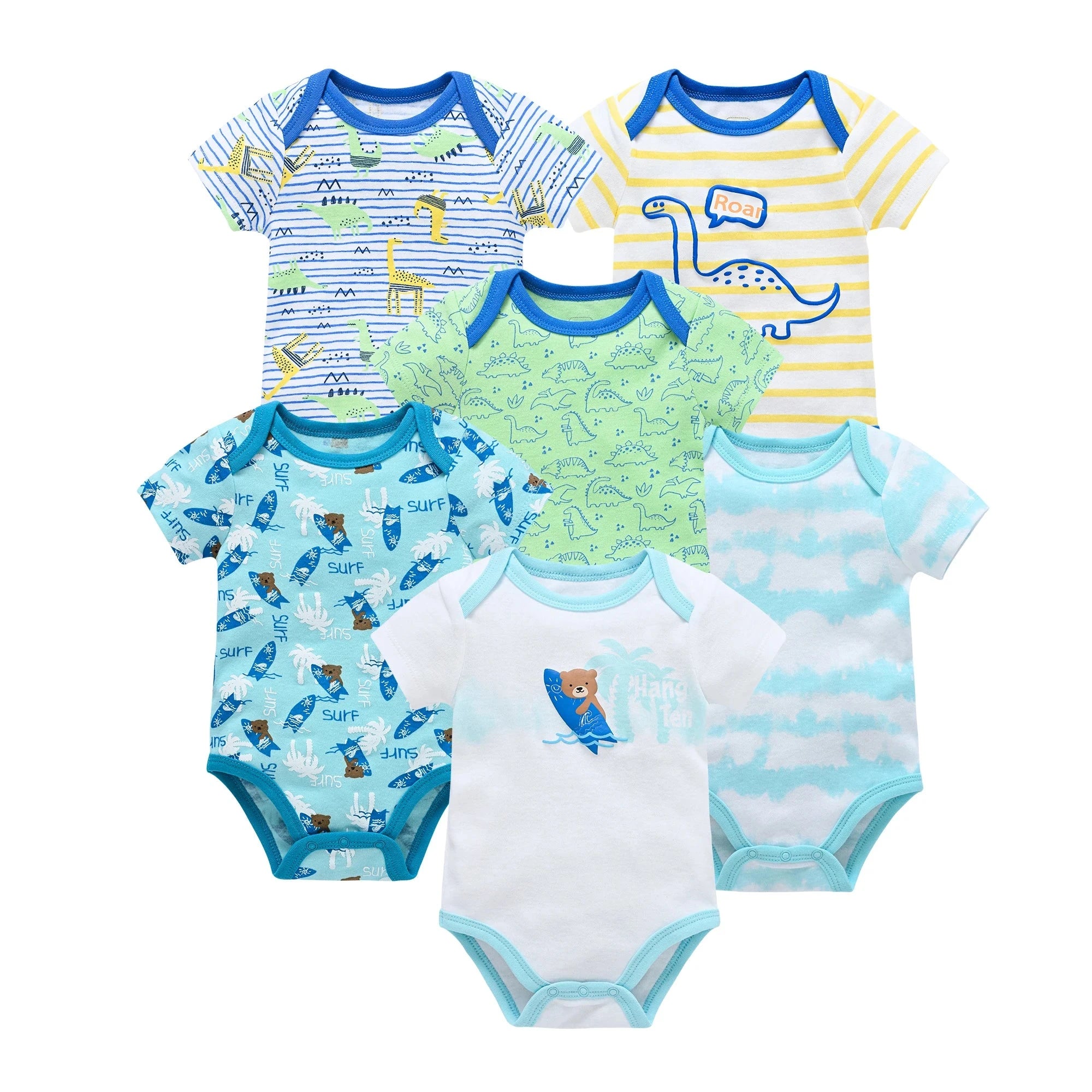 3/6 pcs a lot Baby Girls Clothes  pour nouveaux Cotton Short Sleeve Girl Bodysuit 0-12 Months Newborn Boys Clothing Toddler Econic Blanks