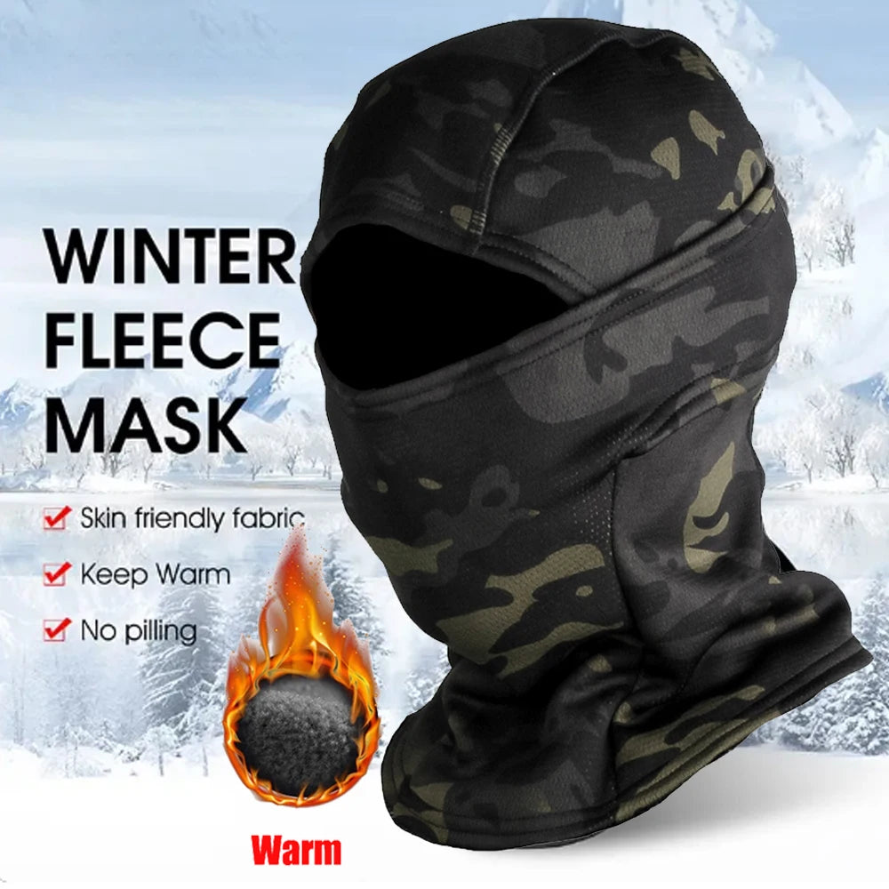 Winter Fleece Warm Camouflage Balaclava Outdoor Cold-proof Ski Cycling Full Face Mask Motorcycle Mask Helmet Lining Econic Blanks