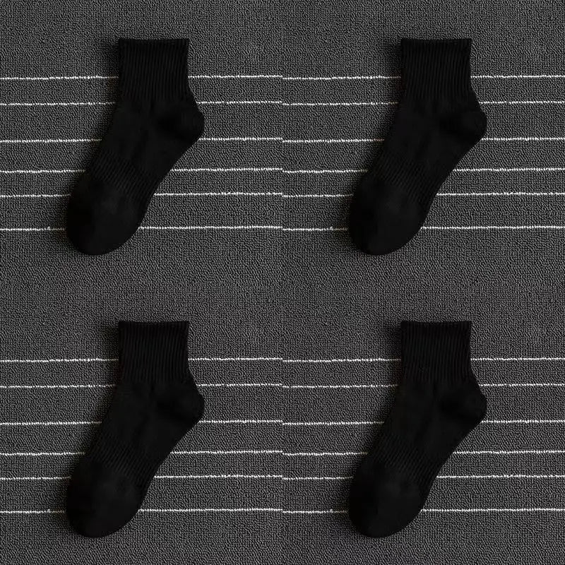 10/20 Pairs Neutral Solid Color Round Neck Socks Spring Summer Sweat Absorbing Breathable Soft Comfortable Couple Sports Socks Quick Pick Grocers