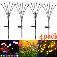 12Pack Outdoor LED Solar Lights Waterproof Starburst Solar Firefly Lights Lawn Lamp Garden Lamp for Path Landscape Decorative Econic Blanks