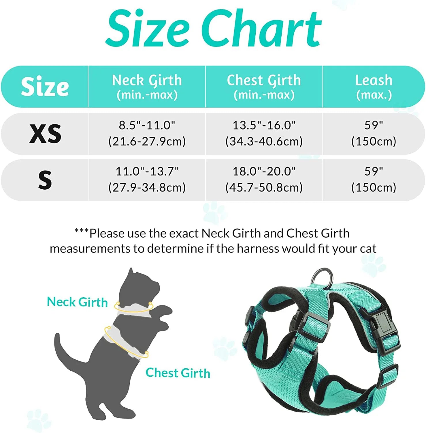 Cat Harness and Leash for Walking, Escape Proof Soft Adjustable Vest Harnesses for Cats, EasyControl Econic Blanks