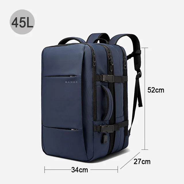 BANGE Aesthetic Men Business Backpack School Expandable USB Bag, Large Capacity 17.3 Laptop Waterproof Fashion Travel Backpack Econic Blanks