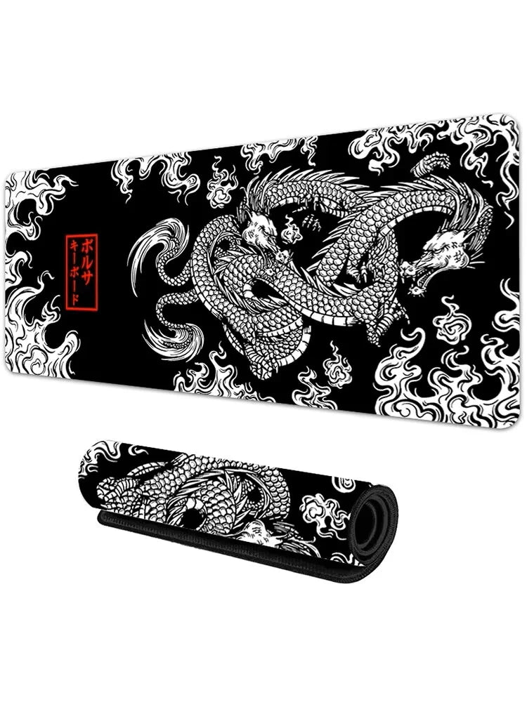 Japanese Dragon Large XXL Gaming Mousepad 900x400 700x300 Speed Desk Mat Anime Theme Keyboard Gamer Mouse Pad for Esports Quick Pick Grocers