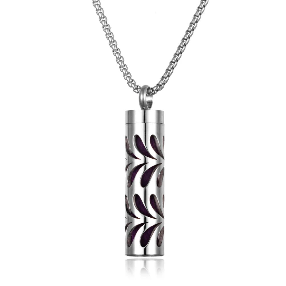 Long Strip Stainless Steel Aromatherapy Necklace Perfume Diffuser Essential Oil Diffuser Pendant Necklace Jewelry Accessories Econic Blanks