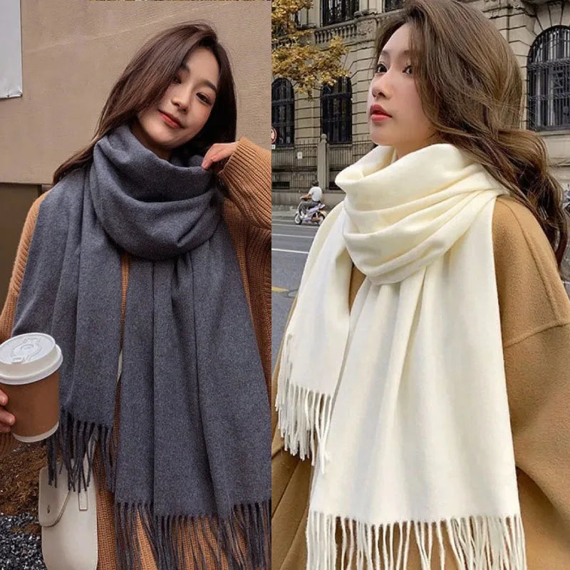 New Black Scarf Cashmere Woman Wool Ladies Scarf Warm Checkered Scarf Women's Winter Scarves Autumn XWJ07 Quick Pick Grocers