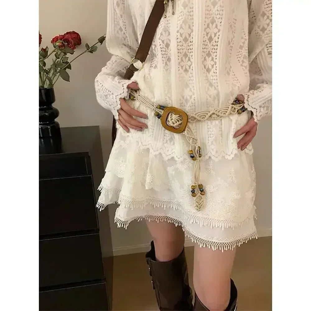 New Butterfly Tassel Waist Chain Y2K Trendy Bohemian Belt Summer Beach Accessories Vintage Flower Bohemian Belt Quick Pick Grocers