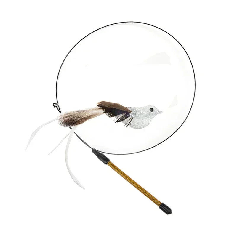 Simulation Bird Cat Toys Funny Interactive Peacock with Bell Cat Stick Toy for Kitten Playing Teaser Wand Toys Pet Cats Supplies Quick Pick Grocers