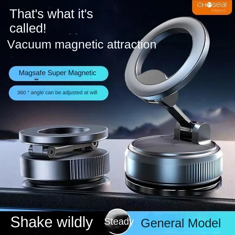 Magnetic Car Phone Holder 360degree Rotation Vacuum AdsorptionStrong Suction Holder for Mobile PhoneCar Bracket