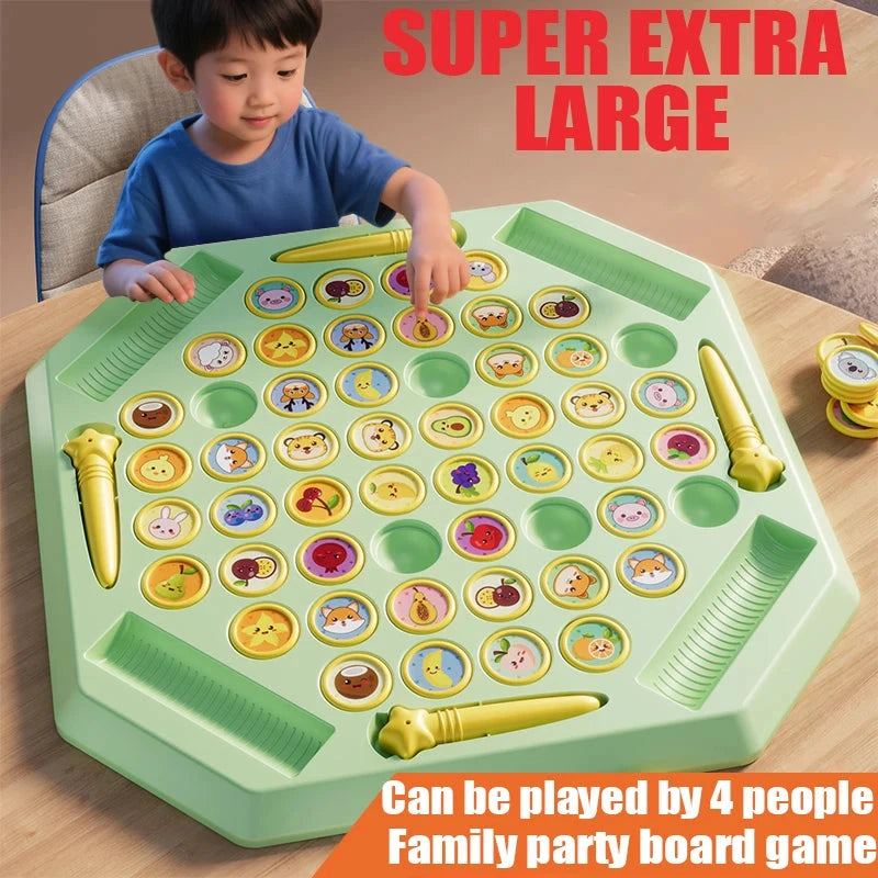 Animal Flip Chess Fun Memory Game Board Games Parent-Child Interactive Family Party Board Games Children Adult Social Table Game Econic Blanks