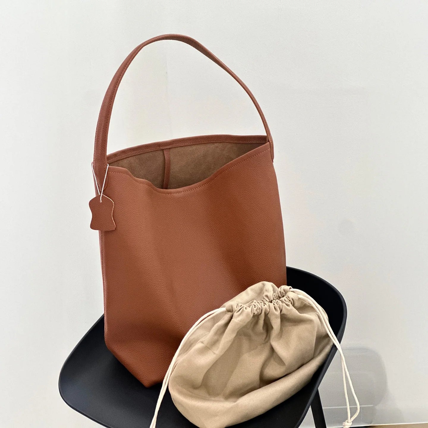 MENDY Bucket Bag Large Women's Bag Tote Bag Shoulder Bag Luxury Designer Genuine Leather Handbag Japanese Popular Bag Soft Row Quick Pick Grocers