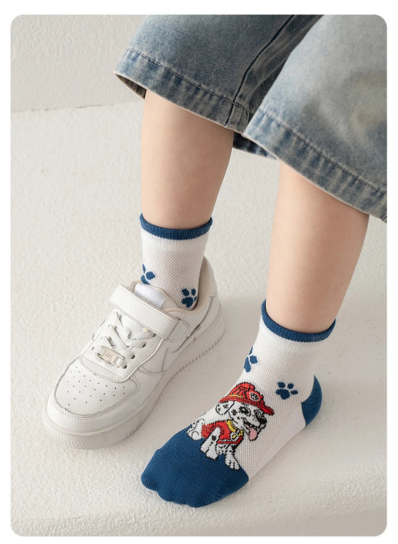5 Pairs Paw Patrol Kids Socks Cotton Boys Cute Cartoon Socks for Children Baby Casual Socks Spring and Summer Boys Socks Quick Pick Grocers