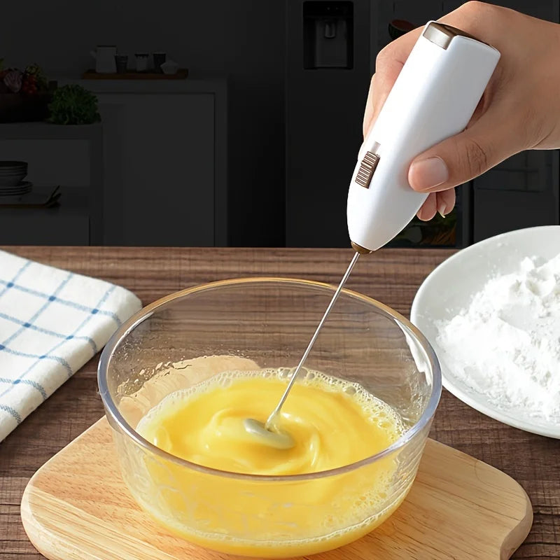 Handheld Electric Egg Beater Mini Battery Powered Milk Frother Coffee Drink Mixer Milk Foamer Kitchen Tools Quick Pick Grocers