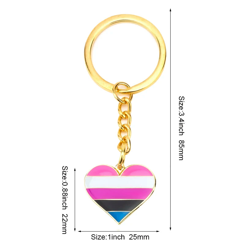 Progress Transgender Rainbow Pansexual pride Genderqueer pride Asexual Metal Key Ring Key Chain For Women Jewelry Quick Pick Grocers