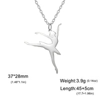 Rhythmic Gymnastics Necklace Women Trend 2025 Gymnast Stainless Steel Jewelry BFF Dancer Girl Sport Accessories Mother Day Gift Quick Pick Grocers