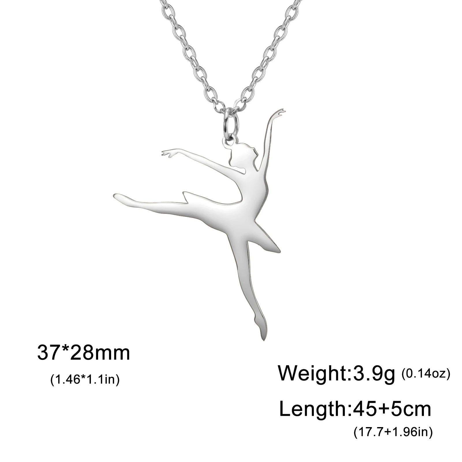 Rhythmic Gymnastics Necklace Women Trend 2025 Gymnast Stainless Steel Jewelry BFF Dancer Girl Sport Accessories Mother Day Gift Quick Pick Grocers