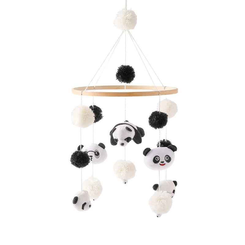 Baby Wooden Bed Bell Cartoon Rabbit Mobile Hanging Rattles Toy Hanger Crib Mobile Bed Bell Wood Toy Holder Arm Bracket Kid Gifts Purest Peak