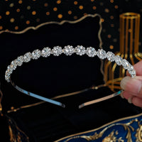 Sparkling Rhinestones Hair Bands Fashionable Crown Handmade Head Bands Jewelry Accessories School Halloween Gifts for Girls Quick Pick Grocers