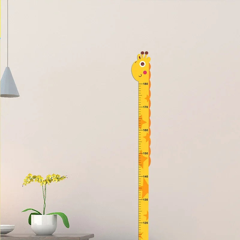 180cm Whimsical Animal Growth Chart Wall Decals: Unicorn, Dino, Giraffe Height Stickers for Nursery & Kids Room Decor Quick Pick Grocers