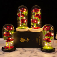 LED Galaxy Three Rose Artificial Flowers, Wedding Decoration, Creative Valentine'S Day and Mother'S Day Gift without Battery 1Pc Quick Pick Grocers