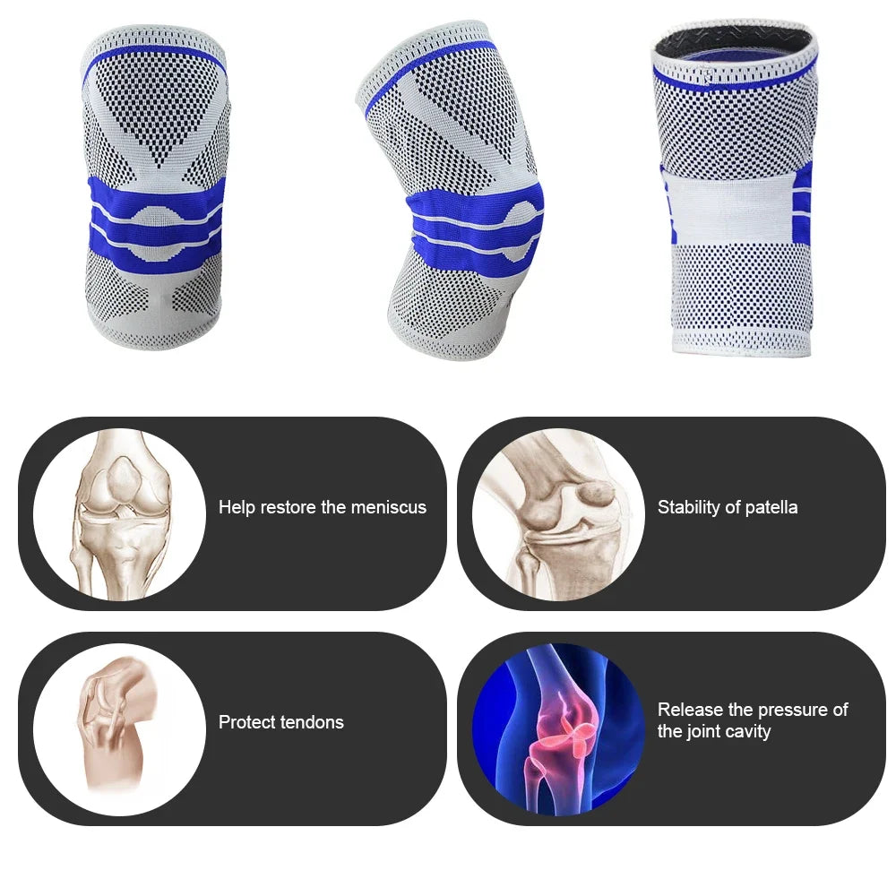 Knee Brace Knee Support Knee Pads Knee Compression Sleeve for Running Meniscus Tear Arthritis Joint Pain Relief Men Women Quick Pick Grocers