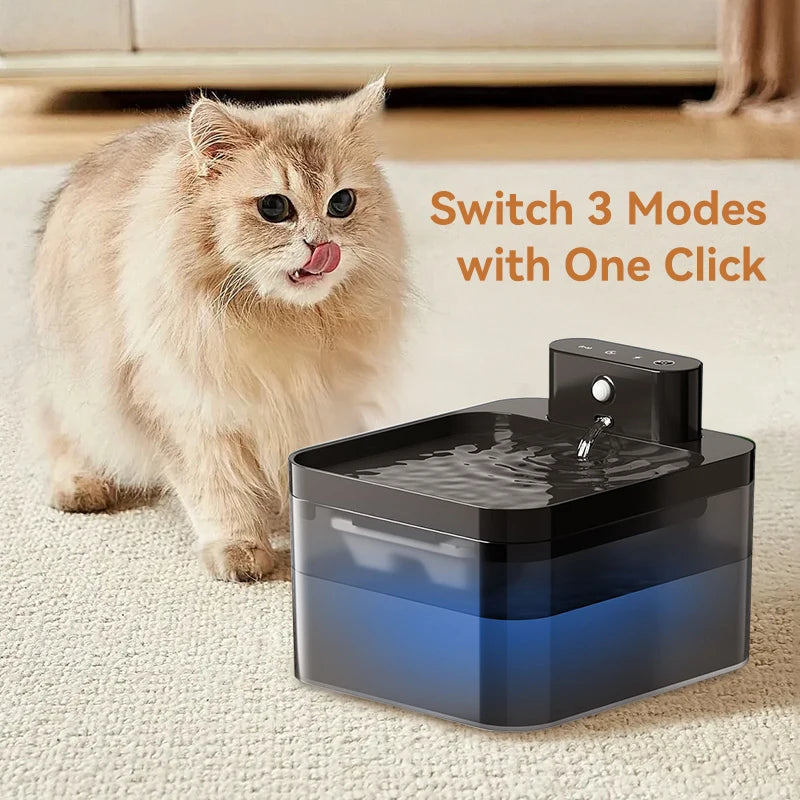 ROJECO Wireless Automatic Cat Water Fountain 2600mAh Pet Water Dispenser For Dog Cat Infrared Sensor Smart Pet Drinkier Fountain Quick Pick Grocers