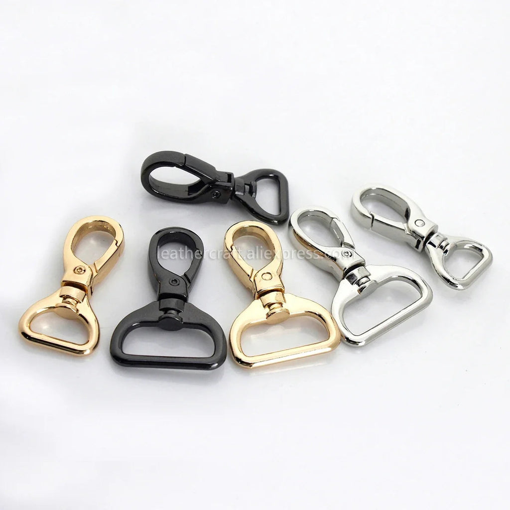 1piece Metal Carabiner Snap Hook Trigger Lobster Clasp Clip Swivel Spring Gate Leather Craft Pet Leash Bag Strap Belt Webbing Quick Pick Grocers