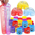 12PCS for Kids Girls Boys Smiling Face Spring Rainbow Magic Fidget Stress Coil Springs Bulk Mini Toys Party Favors Toys Quick Pick Grocers