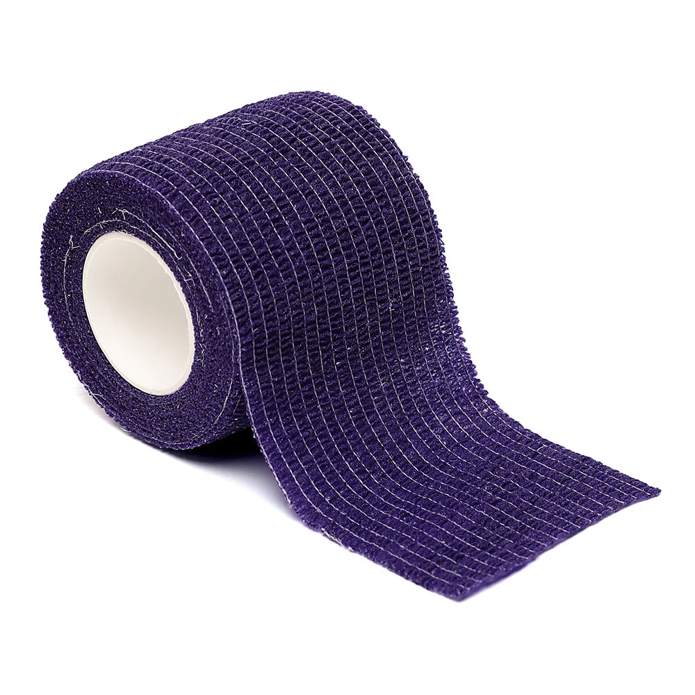 Black sports self-adhesive elastic bandage with 4.8-meter elastic knee pads, 18 colors for fingers, ankles, palms, and shoulders Quick Pick Grocers