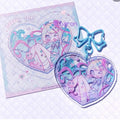 Game NEEDY GIRL OVERDOSE Rain Ame KAnge Cosplay Keychain Acrylic Heart Pendant Keyring Key Chain Bag Accessories Girls Ornament Econic Blanks
