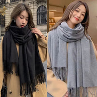 New Black Scarf Cashmere Woman Wool Ladies Scarf Warm Checkered Scarf Women's Winter Scarves Autumn XWJ07 Quick Pick Grocers